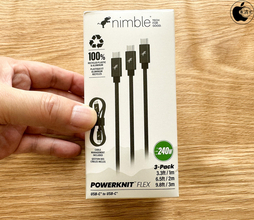 Apple Store、Nimbleの最大240W対応USB-C充電ケーブルセット「Nimble PowerKnit FLEX USB-C - USB-C Cable（1m / 2m / 3m）」を販売開始