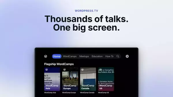 Automattic、Apple TV用アプリ「WordPress.tv」をリリース