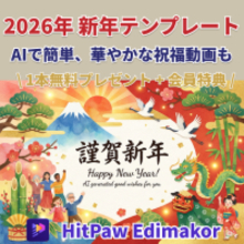 2026年、AIで簡単！新年テンプレートで年賀状・祝福動画を華やかに作ろう【PR】
