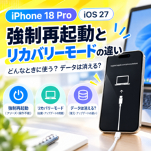 iPhone 18 Proで知っておきたい「リカバリーモード」　強制再起動との違いは？【PR】