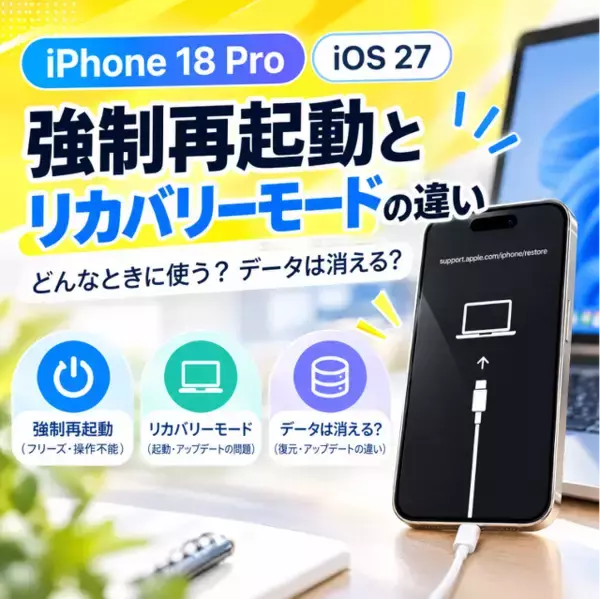 iPhone 18 Proで知っておきたい「リカバリーモード」　強制再起動との違いは？【PR】
