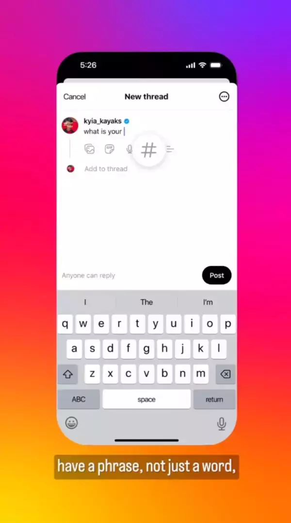 「Threadsがタグ機能を世界展開。タグ制限付きながらも実用性が高まってきたという反応で注目を集める」の画像