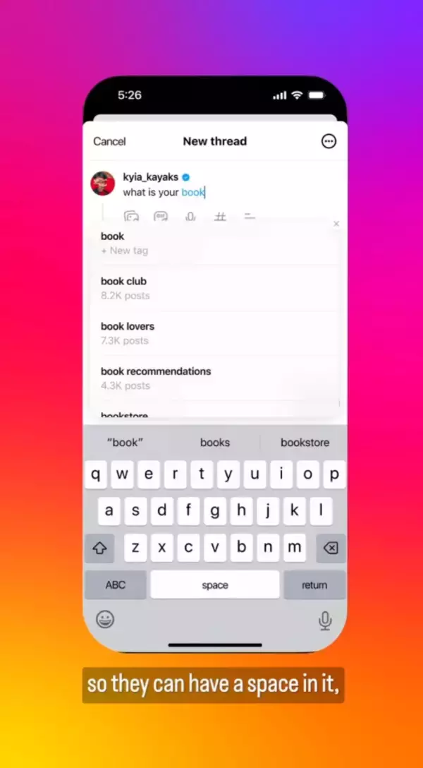 「Threadsがタグ機能を世界展開。タグ制限付きながらも実用性が高まってきたという反応で注目を集める」の画像