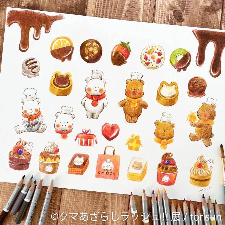 クマとあざらしの可愛いイラストやグッズを集めた「クマあざらしラッシュ!!展 2023」
