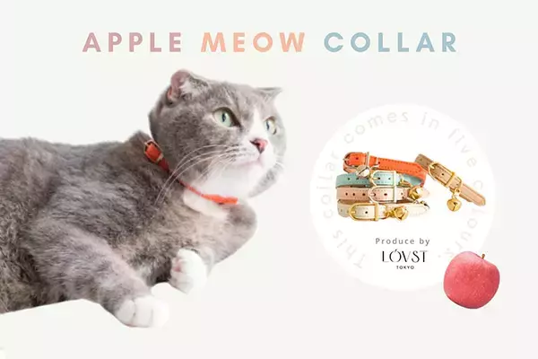 ラヴィストトーキョー、アップルレザーを使った猫の首輪「Apple Meow Collar」を発売