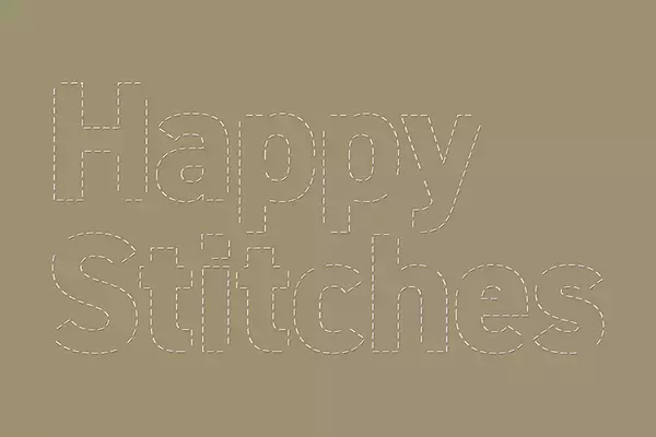 「Photoshopでステッチ風のロゴを作成する（ステッチ／文字加工／ロゴ）」の画像