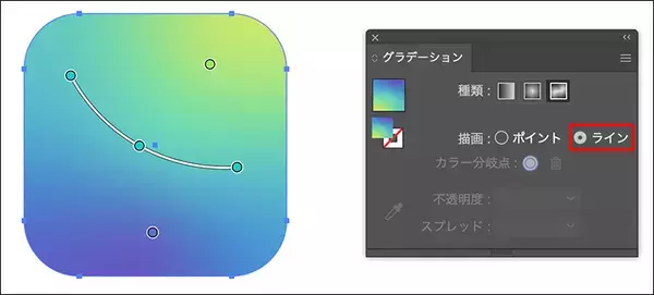 「「グラデーション」を作る（グラデーションツール／グラデーションパネルの基本操作）」の画像