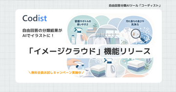 アンケートの分類ツール「コーディスト」に集計結果をビジュアル化するAI機能が追加