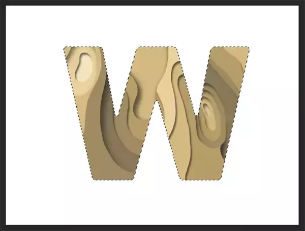 「何層にも重なった奥行き感のあるロゴ（木目調のマーブル模様）の作り方」の画像