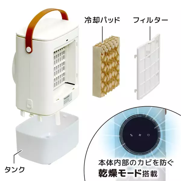 「サンコー、流水を通った涼しい風を生み出す「USB卓上冷風扇」を発売」の画像