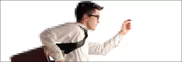 「部分的にモザイクがかかったグラフィック」の画像