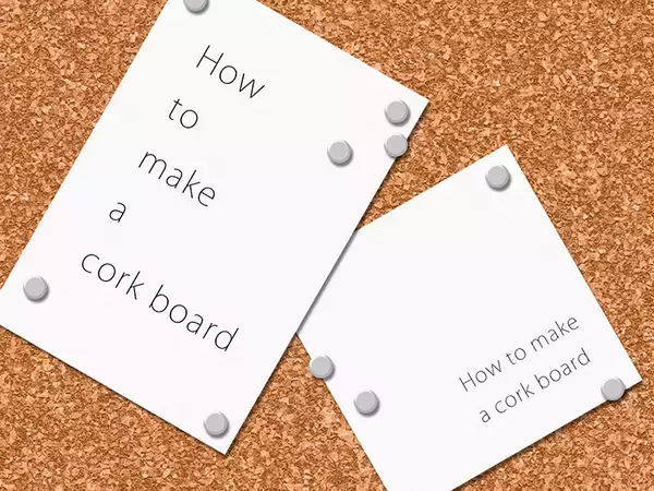 「Photoshopでリアルなコルクボードを表現する」の画像