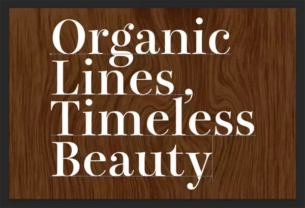 「写真素材などを使わずに、Photoshopで木目調のロゴを作る（木目／ロゴ）」の画像