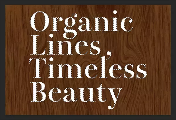 「写真素材などを使わずに、Photoshopで木目調のロゴを作る（木目／ロゴ）」の画像