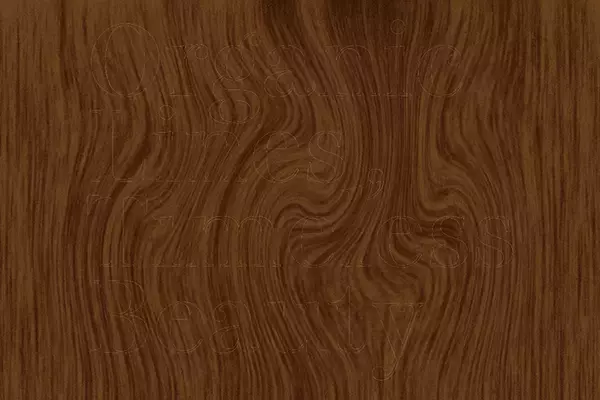 「写真素材などを使わずに、Photoshopで木目調のロゴを作る（木目／ロゴ）」の画像