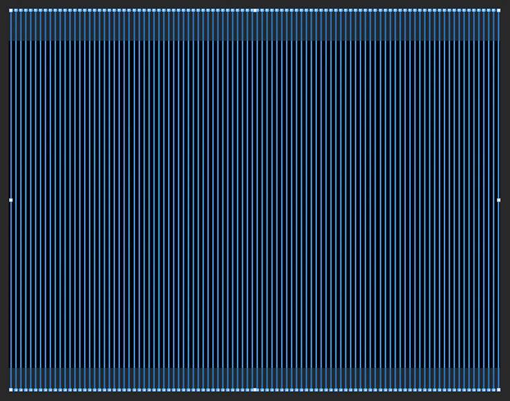 斜めのラインでできた立体的なグラフィック／ロゴを作る