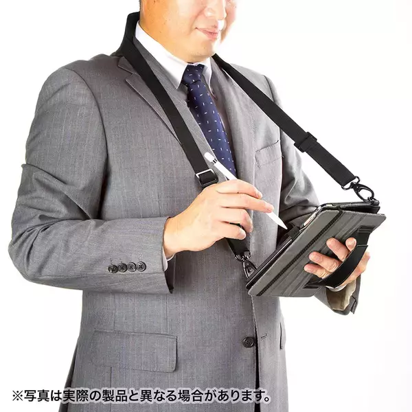 第6世代のiPad mini用「スタンド機能付きショルダーベルトケース」をサンワサプライが発売