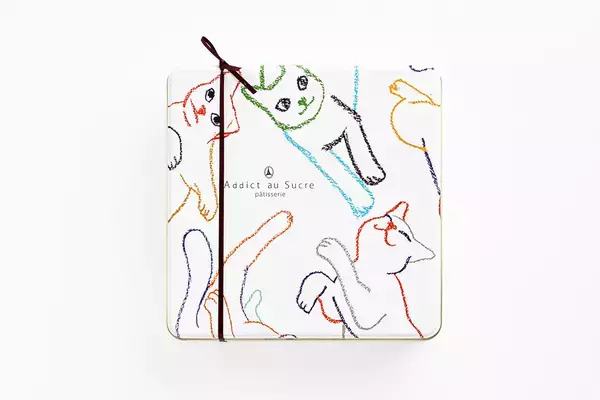 「【クッキー缶図鑑vol.40】猫の日スペシャル！Addict au Sucre「レシャ アン パステル 猫デザインのクッキー缶 8種焼き菓子セット」」の画像