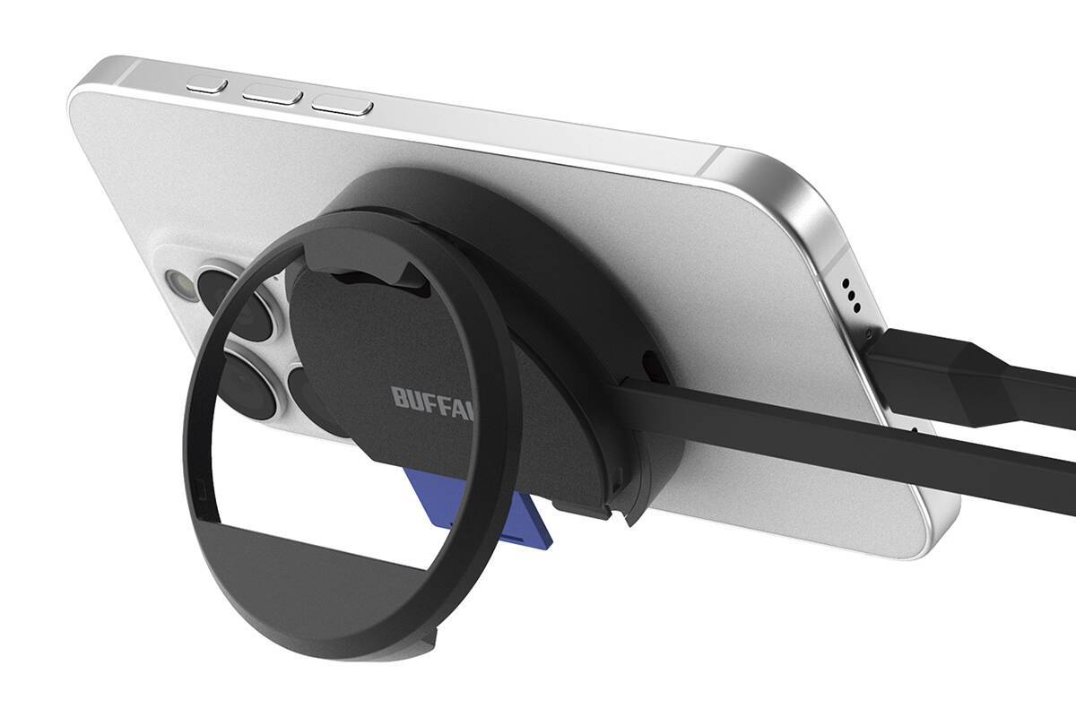 バッファロー、MagSafe対応でスマホに固定できるカードリーダー「BSCR520MGシリーズ」を発売