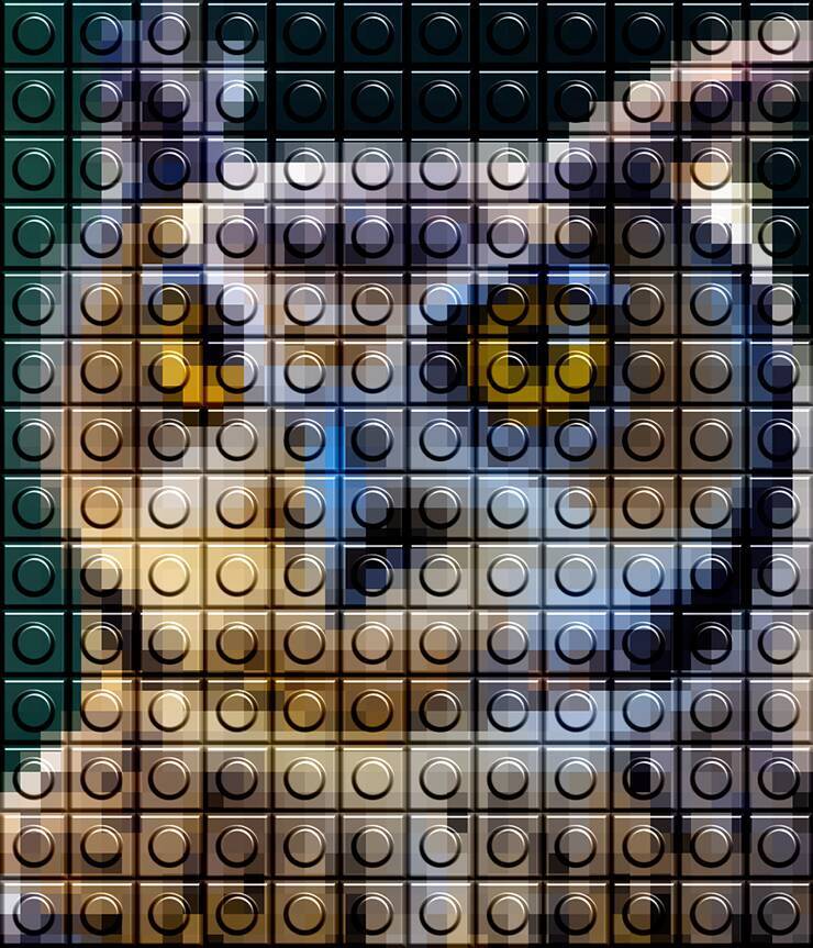 【Photoshop】ブロックを並べて作ったようなビジュアル表現（ブロック／モザイク／写真加工）