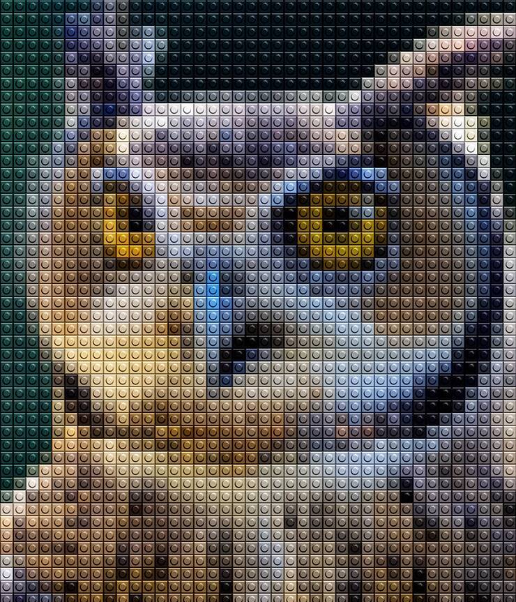 【Photoshop】ブロックを並べて作ったようなビジュアル表現（ブロック／モザイク／写真加工）