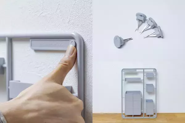 「プラモデル風壁掛け収納でデスクが快適に。仕事場でもワクワク、収納に加えて創造性も刺激！」の画像