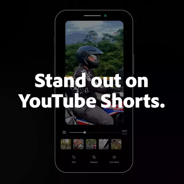 「Adobe Premiereモバイル版アプリで「YouTubeショート用に作成」機能が登場」の画像