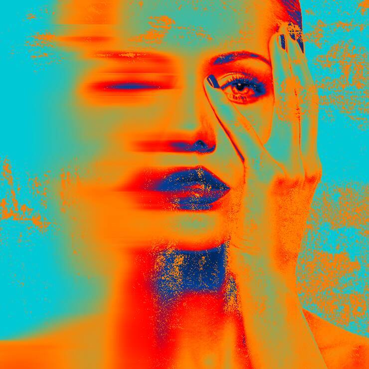 アート性の高い雰囲気のあるグラフィック