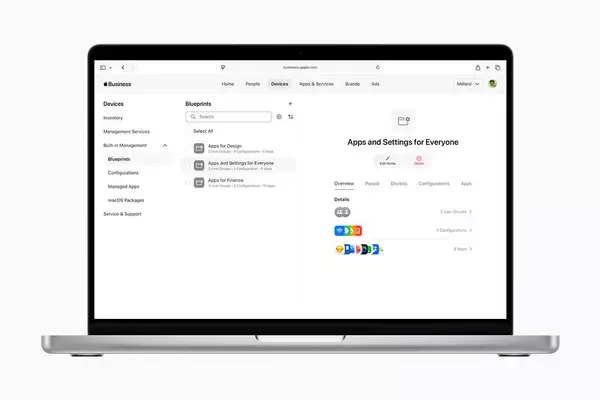 「Apple、デバイスの一元管理機能も備えた新しい法人向けプラットフォーム「Apple Business」を発表」の画像