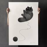 「モフモフの猫を描いた代表作シリーズなどが展示されるカムウェイ・フォン氏の個展がスタート」の画像3