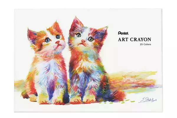 「アストラム、ぺんてるブランドから「アートクレヨン」の25色セットを発売」の画像