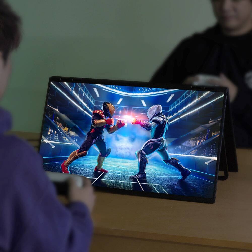 サンコー、折りたたみ式で3つの画面がつながっているディスプレイ「TRMS25CBK」を発売