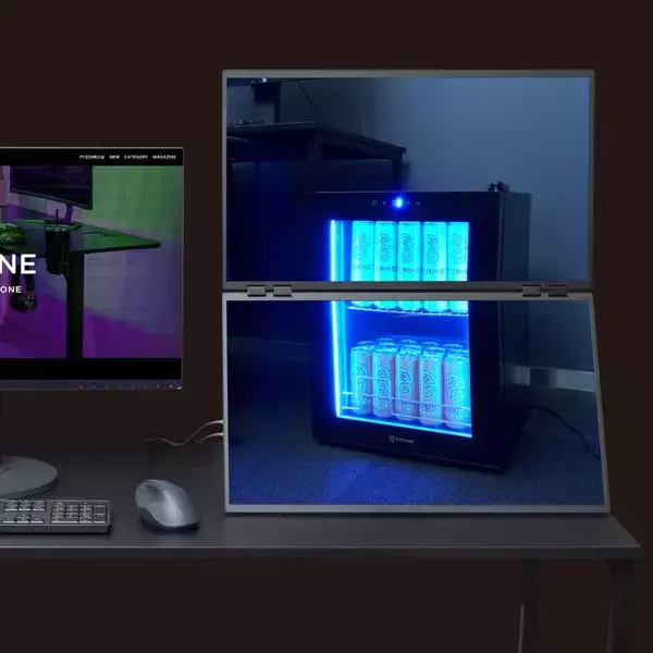 「サンコー、折りたたみ式で3つの画面がつながっているディスプレイ「TRMS25CBK」を発売」の画像