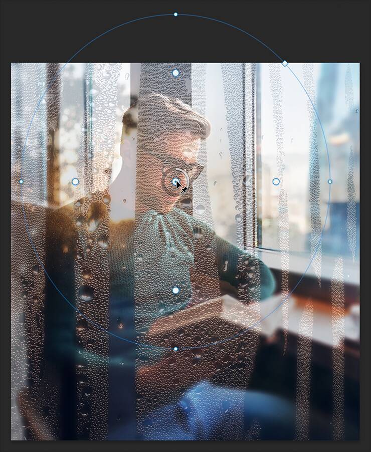 Photoshopで水滴のついた窓越しの風景を表現する（水滴／窓／合成／写真加工）