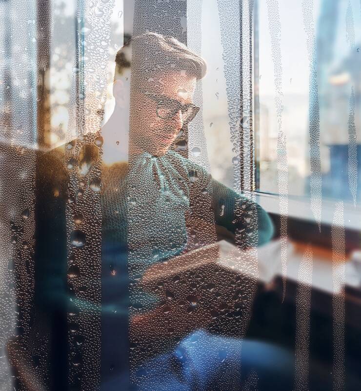 Photoshopで水滴のついた窓越しの風景を表現する（水滴／窓／合成／写真加工）