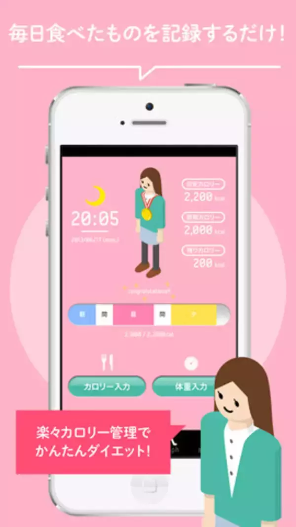 コンビニや外食メニューのデータを収録したダイエットアプリ「楽々カロリー管理」公開