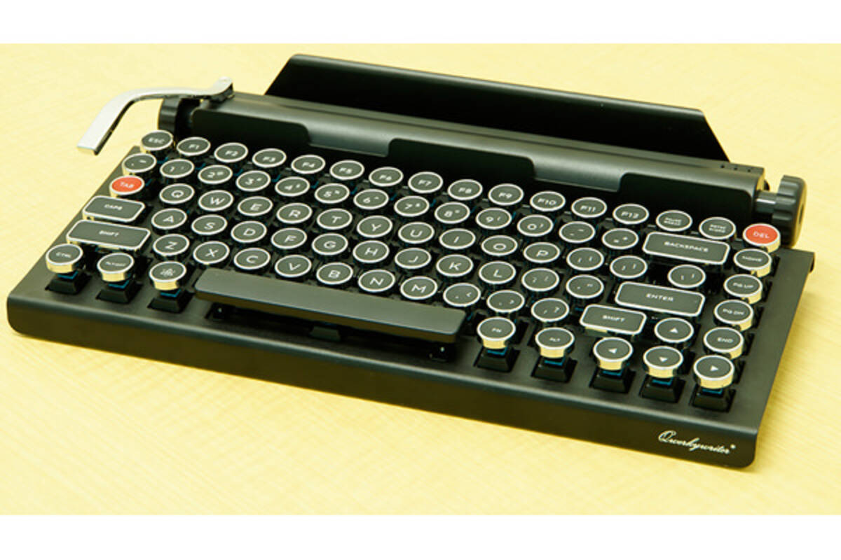 タイプライター風で超レトロなBluetoothキーボード「QWERKYWRITER」が 