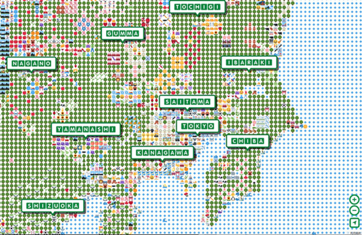 日本は絵文字だけで表現できた 自由に編集できる Green Emoji Map 16年10月12日 エキサイトニュース