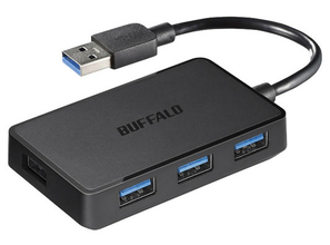 バッファロー、USB1.1を高速転送に変換できるUSB3.0対応4ポートハブを発売