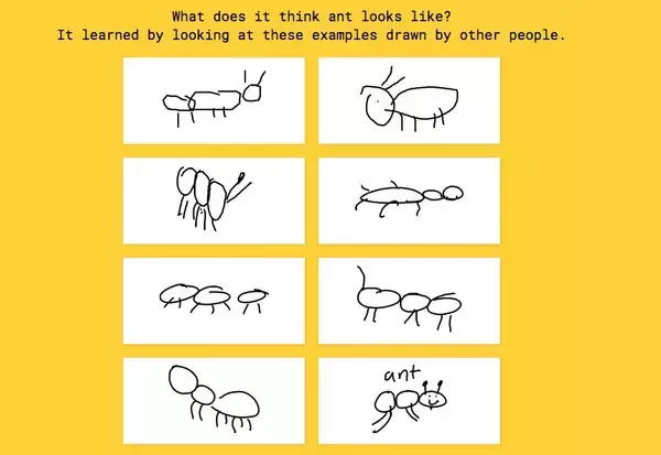 「Google、20秒以内でお題の絵を買いて人工知能がコメントする「Quick, Draw!」」の画像