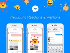 Facebookのメッセンジャー、特定のメッセージに“超いいね”するリアクション機能など搭載