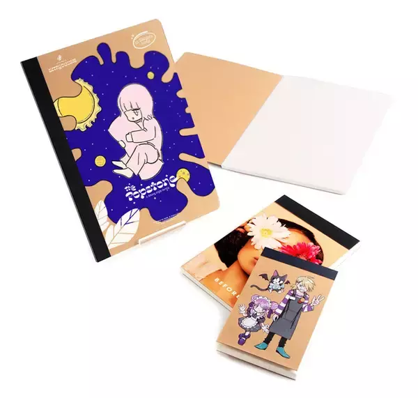 グッズを自作できるオンラインサービス「ME-Q」に1冊から注文可能なオリジナルノートが登場