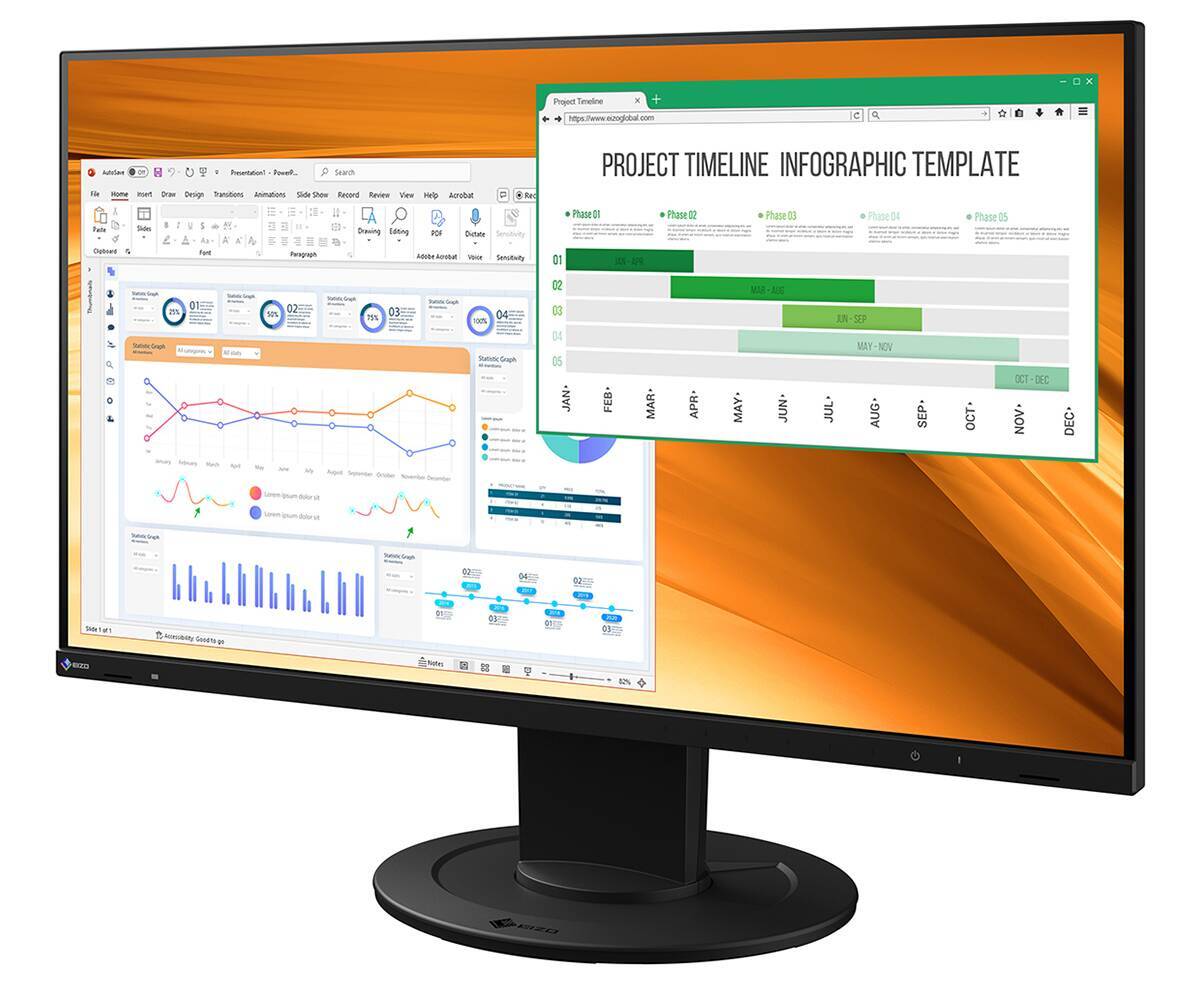 EIZO、環境対応を強化した標準消費電力8Wの23.8型モニター「FlexScan EV2400R」を発売