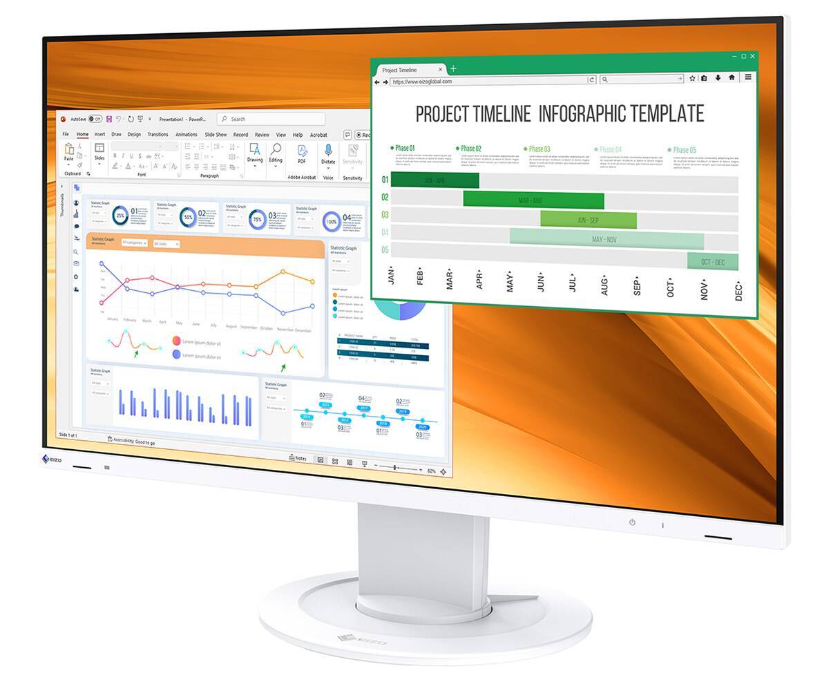 EIZO、環境対応を強化した標準消費電力8Wの23.8型モニター「FlexScan EV2400R」を発売