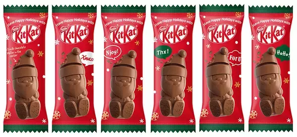 「ネスレ日本、サンタの形の特別な「キットカット ホリデイサンタ」を限定発売」の画像