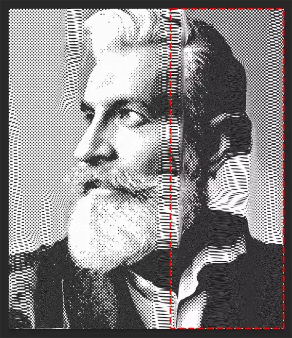 「【Photoshop】コピーして粗く歪んだようなグラフィックを表現する（コピー／ゆがみ／写真加工）」の画像