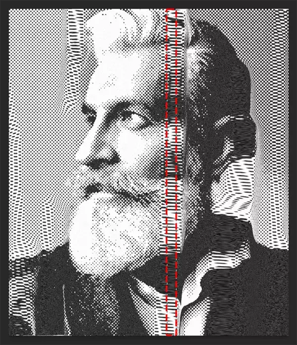 「【Photoshop】コピーして粗く歪んだようなグラフィックを表現する（コピー／ゆがみ／写真加工）」の画像