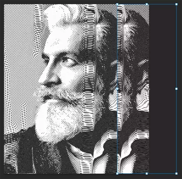 「【Photoshop】コピーして粗く歪んだようなグラフィックを表現する（コピー／ゆがみ／写真加工）」の画像