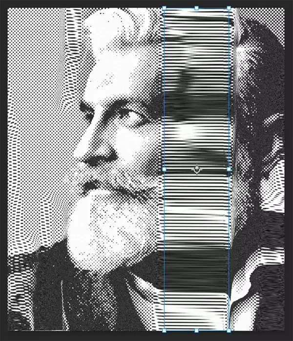 「【Photoshop】コピーして粗く歪んだようなグラフィックを表現する（コピー／ゆがみ／写真加工）」の画像