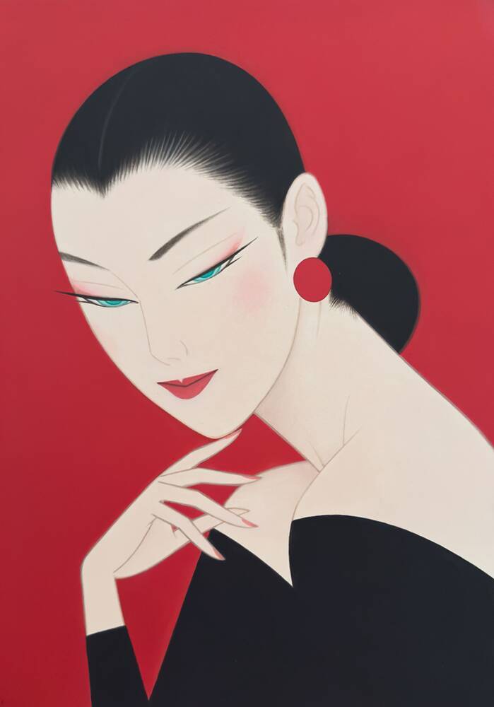 化粧品広告の女性画で広く知られている鶴田一郎氏の展覧会「美人画展2025年」